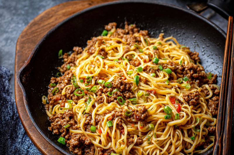 Asian Ground Beef Noodles