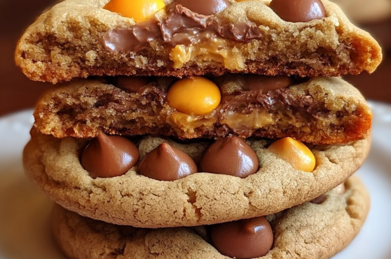 Triple Reese’s Peanut Butter Cookies