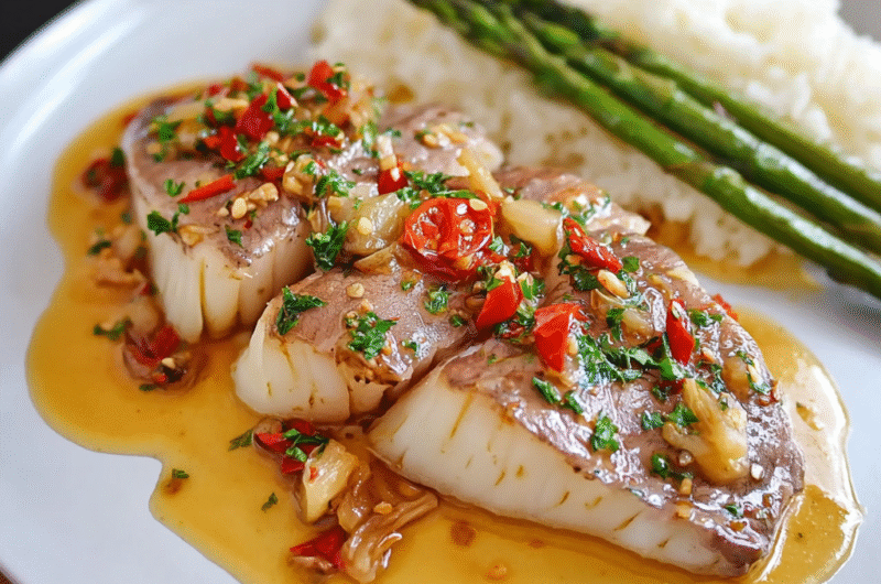 Spanish-Style Calamari Steaks with Spicy Garlic Sauce