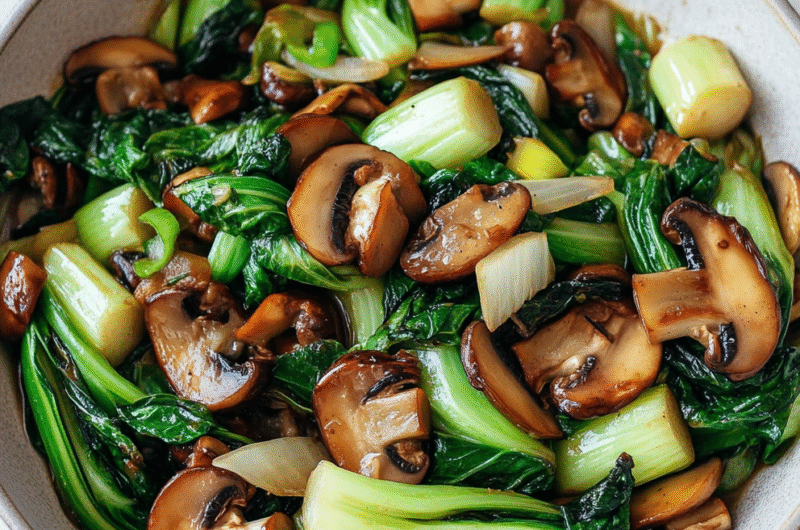Bok Choy and Mushroom Stir Fry