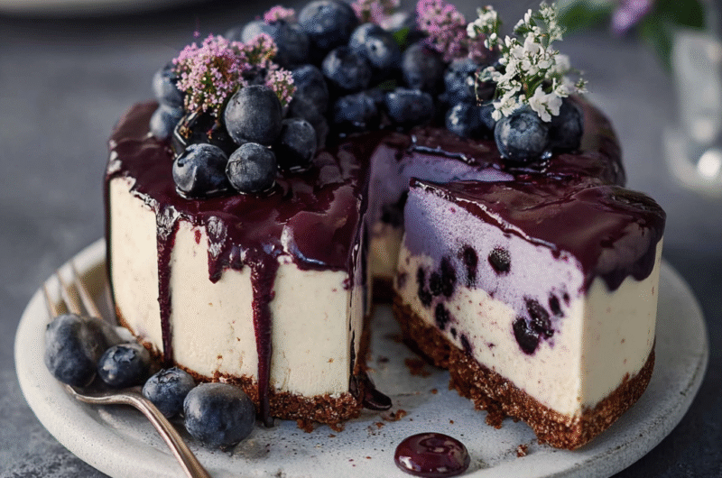 Stracciatella Maqui Cheesecake