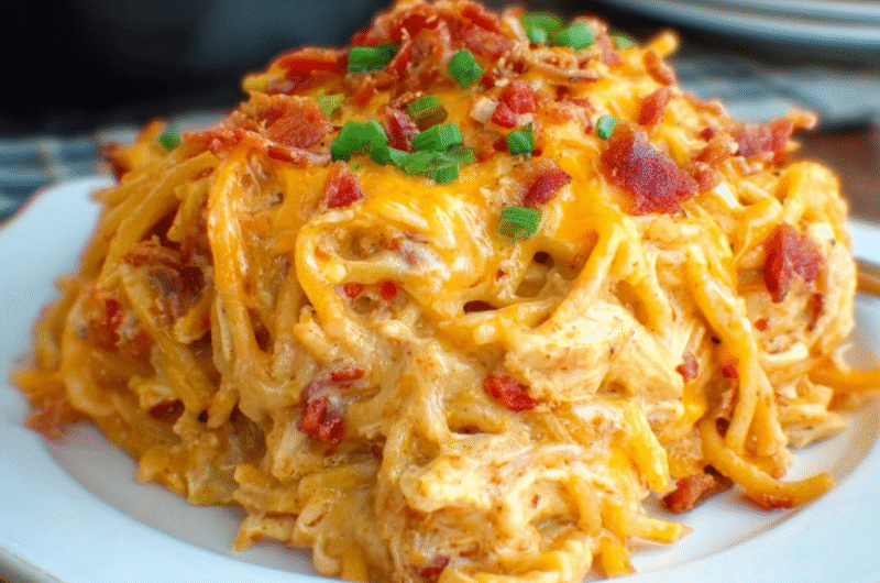 Irresistible Spicy Southern Chicken Spaghetti Casserole