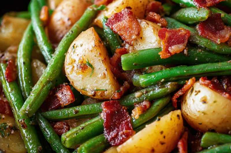 Country Ranch Green Beans and Potatoes with Bacon