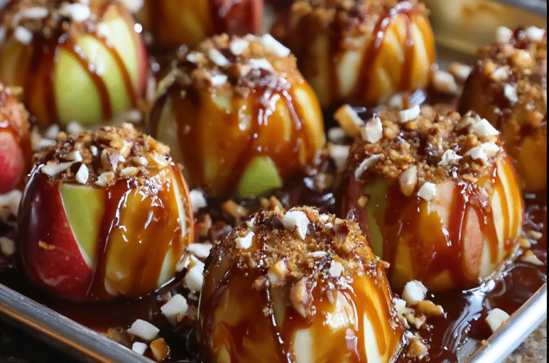 Sheet Pan Caramel Apples