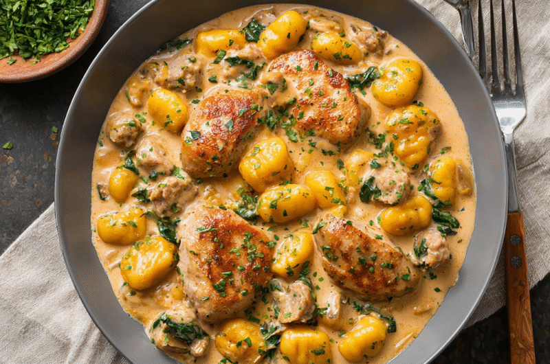 Creamy Butternut Squash Gnocchi with Sausage