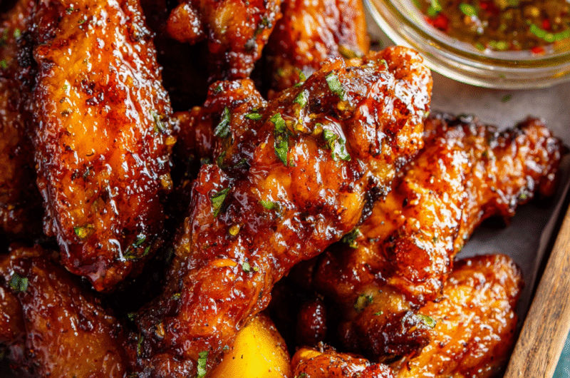 Hot Honey Peach Wings