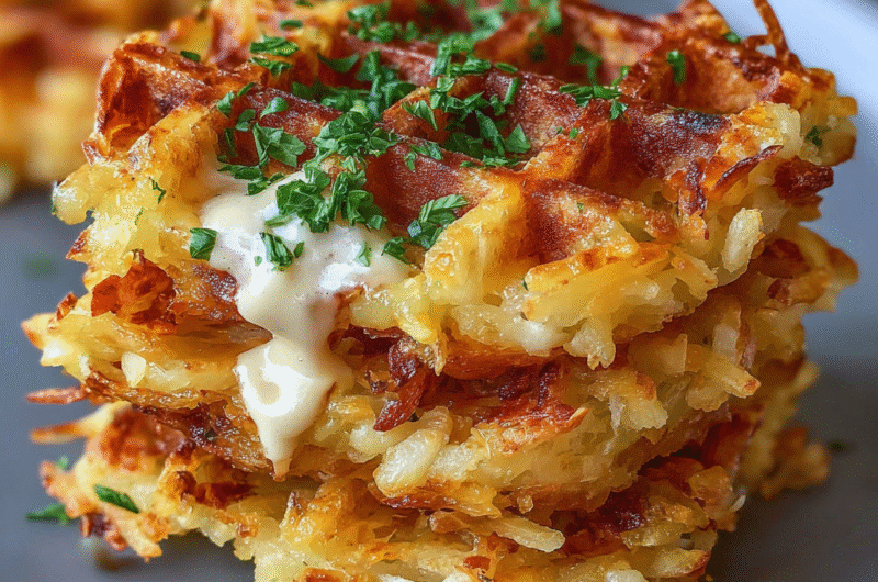 Chaffle Salé aux Hashbrowns