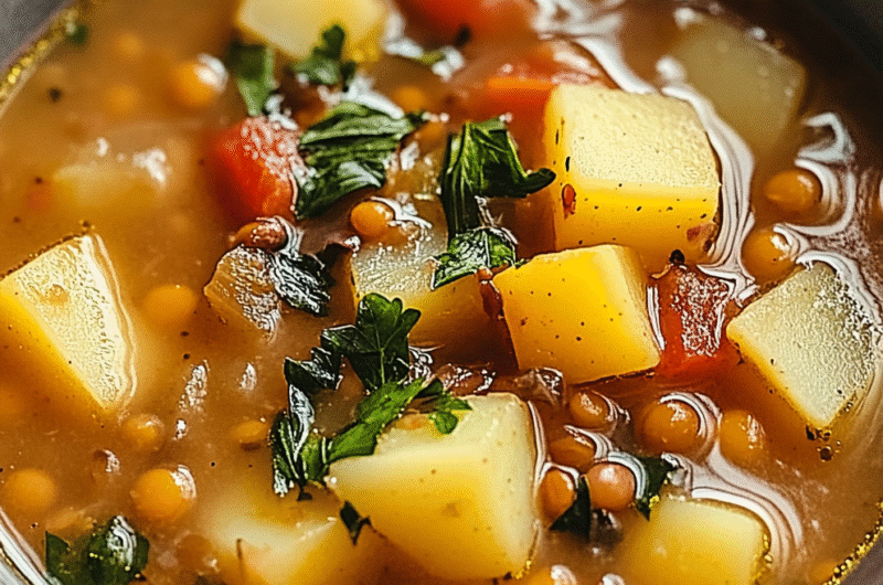 Hearty Lentil and Potato Soup
