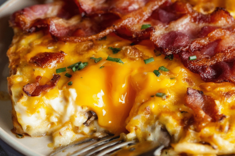 Easy Bacon, Egg, and Hash Brown Casserole 🥓🥚🧀