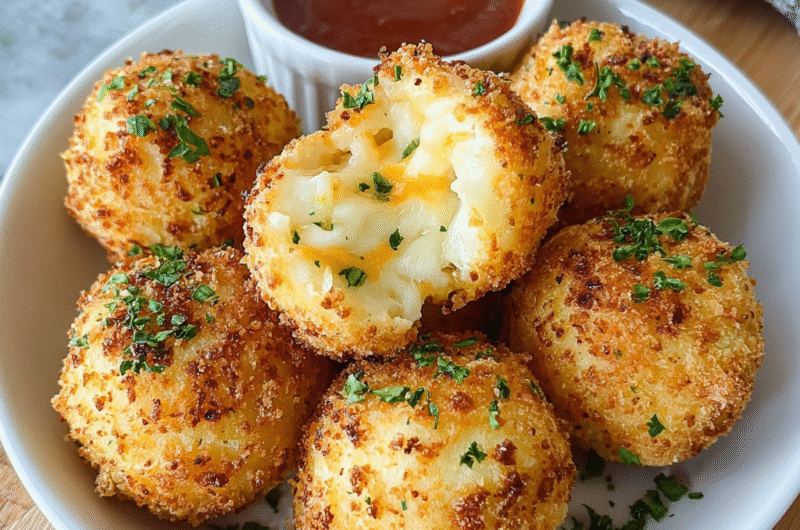 Air Fryer Cheesy Mashed Potato Balls