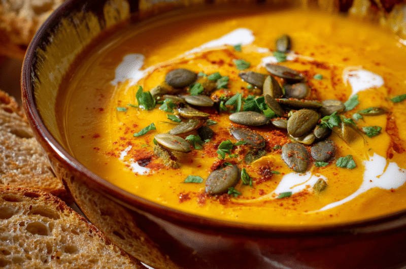 Autumn-Spiced Roasted Pumpkin Soup