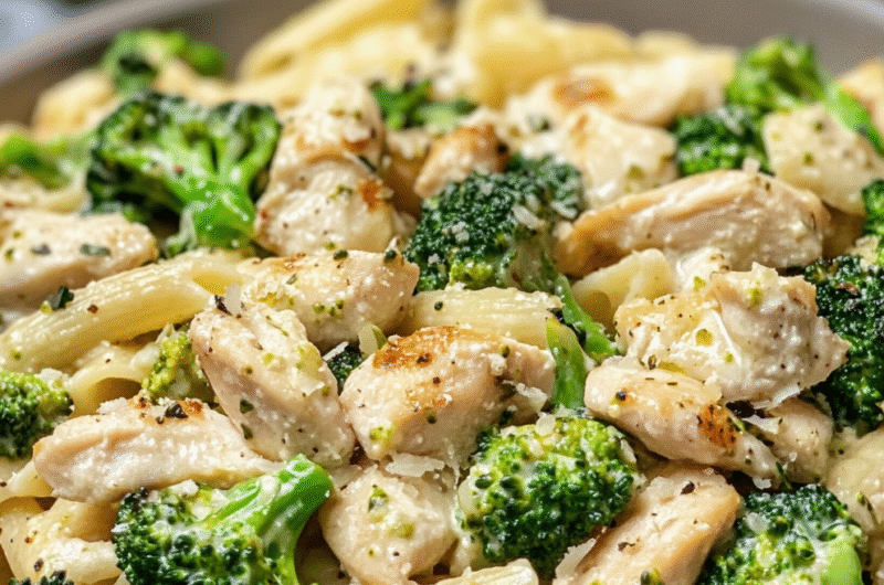 Creamy Garlic Chicken and Broccoli Pasta Recipe