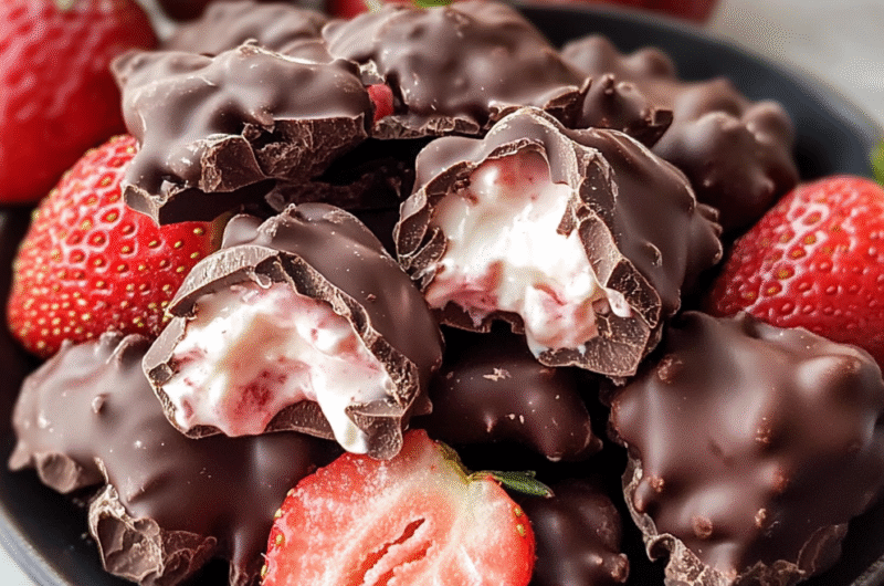 Chocolate Strawberry Yogurt Clusters
