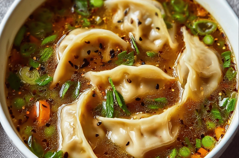 Easy Asian Dumpling & Potsticker Soup