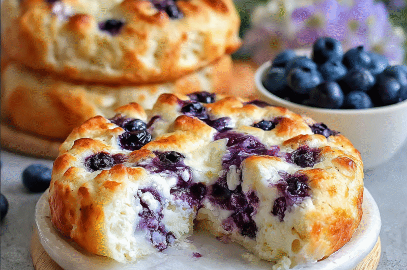 Pain Nuage Moelleux au Fromage Cottage et Myrtilles