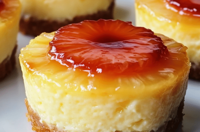 Mini Pineapple Upside-Down Cheesecakes