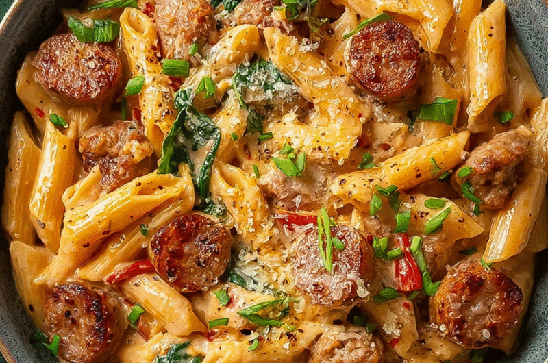 Creamy Cajun Sausage Pasta 