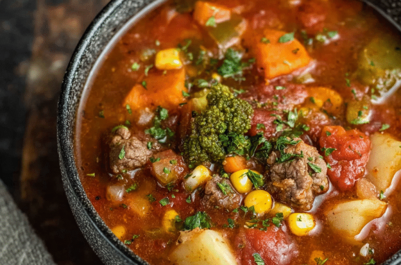 Crockpot Vegetable Beef Soup