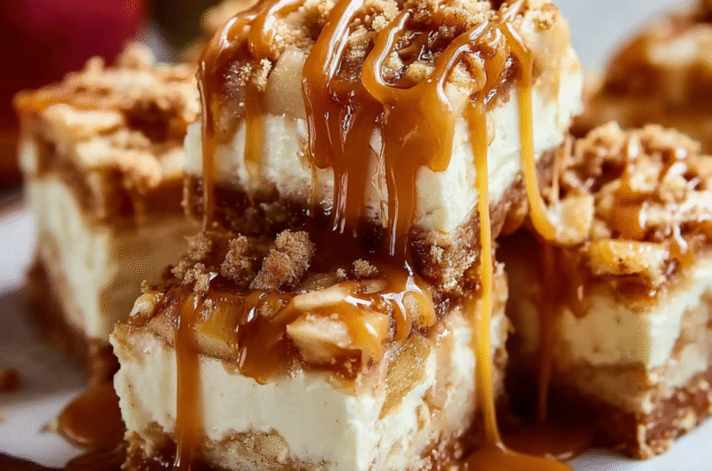 Caramel Apple Cheesecake Bars