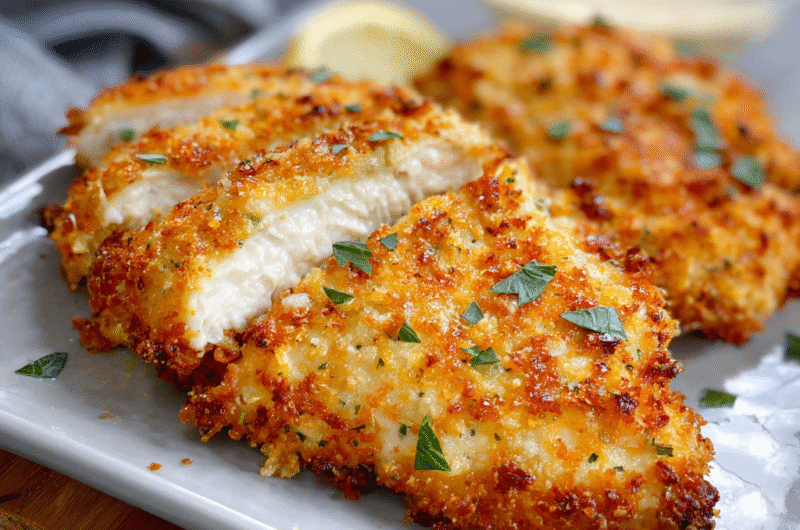 Air Fryer Parmesan Crusted Chicken with Mayo