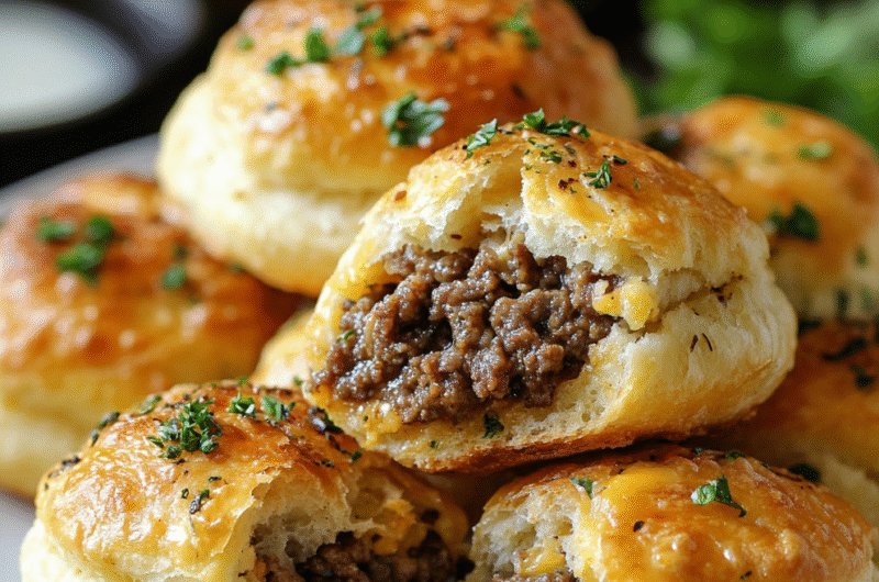 Garlic Parmesan Cheeseburger Bombs