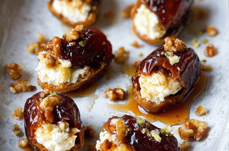 Dattes farcies au mascarpone & sirop d’érable