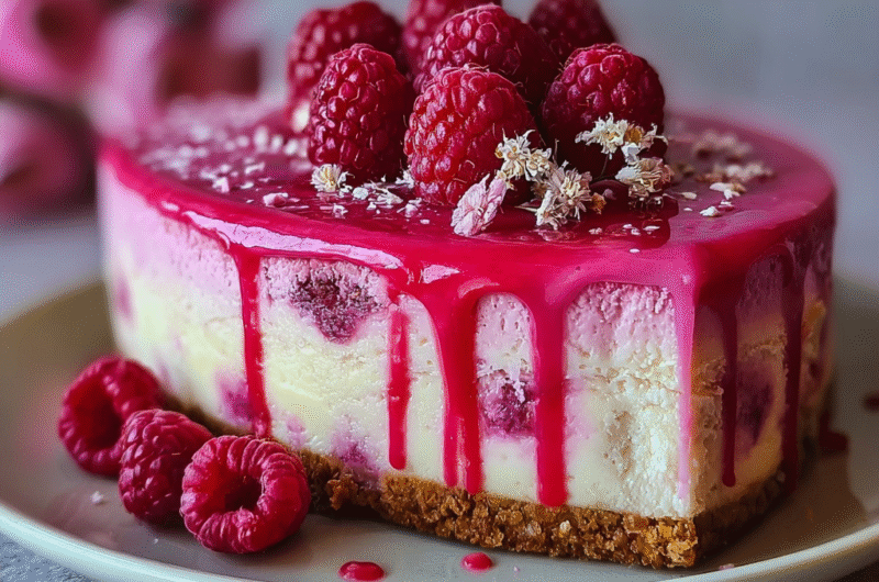 Pink Velvet Raspberry Cheesecake