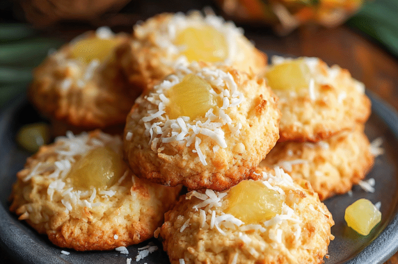 Hawaiian Pineapple and Coconut Cookies