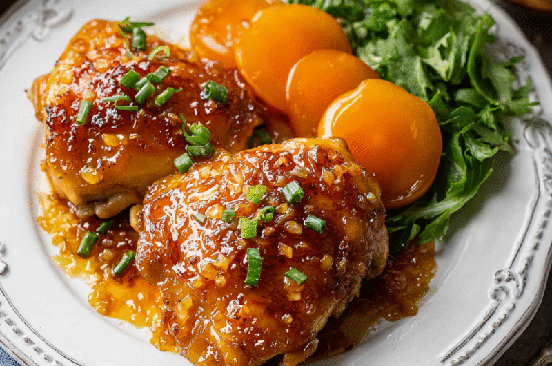 Baked Apricot Chicken Thighs