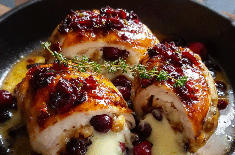 Cranberry Brie Stuffed Chicken