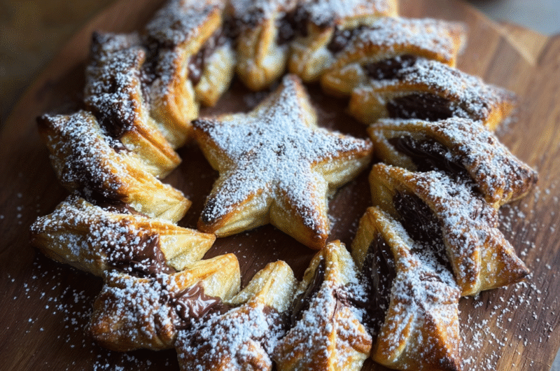 Nutella Puff Pastry Star Wreath