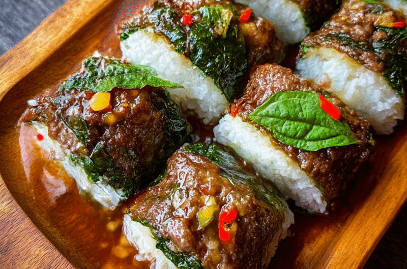 Thai Basil Beef Rolls