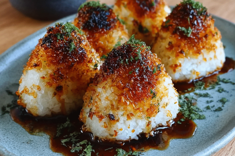 Crispy Japanese Grilled Rice Balls