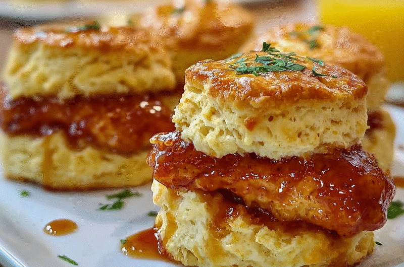 Easy Hot Honey Chicken Biscuits