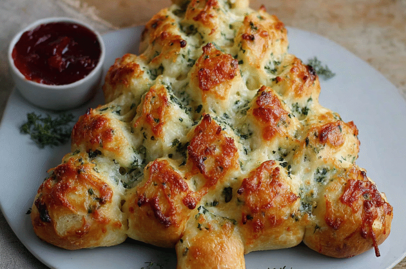 Cheesy Christmas Tree Bread
