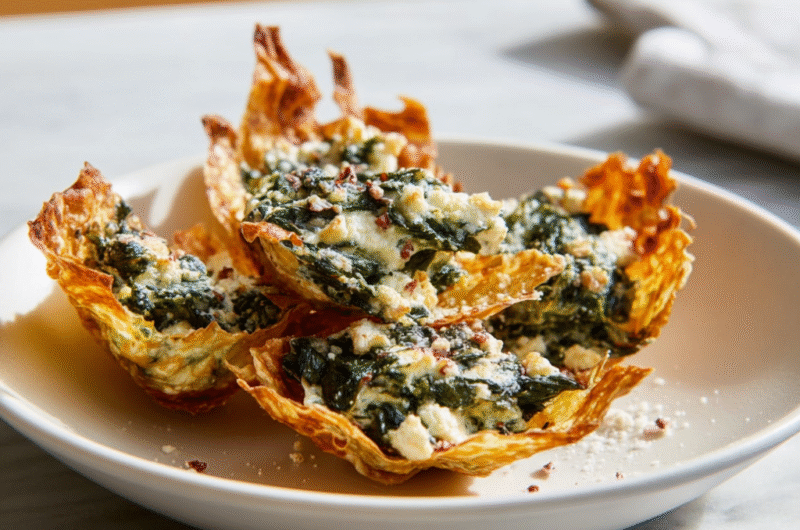 Mediterranean Spinach & Feta Crisps