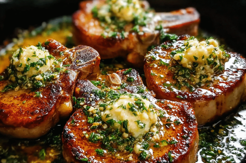 Garlic Butter Pan-Seared Pork Chops