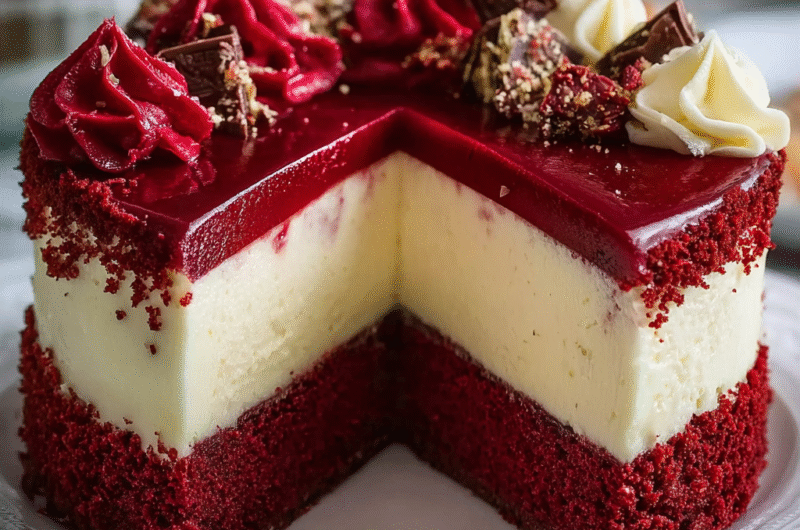 Delightful Red Velvet Cheesecake