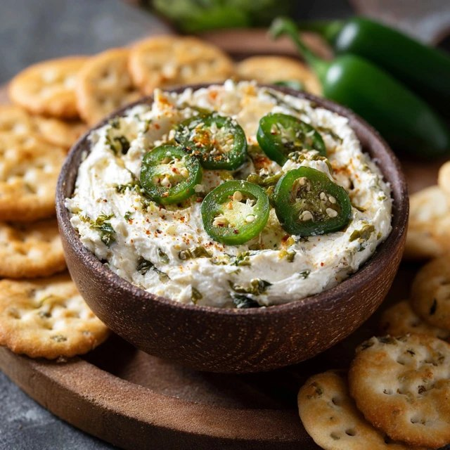 Close-up of jalapeño cream cheese dip showing fluffy cream cheese base, vivid green jalapeño bits, golden cheddar pockets, crisp bacon crumbles, fresh cilantro leaves